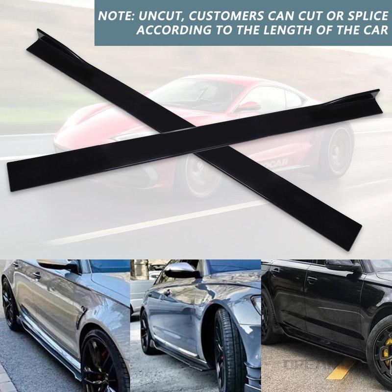 6PCS 2M Universal Side Skirts Extension Rocker Panels Lip Splitters For Chevy Chevrolet Camaro SS 2000-2022 Car Accessories