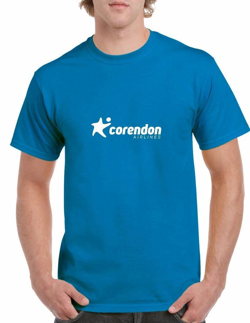 Corendon Airlines White Retro Logo Turkish Travel Royal Blue T-Shirt M