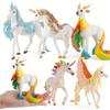 Large Colorful Unicorn Rainbow Horse Figurine Pvc Mythical Creature Collectible Model