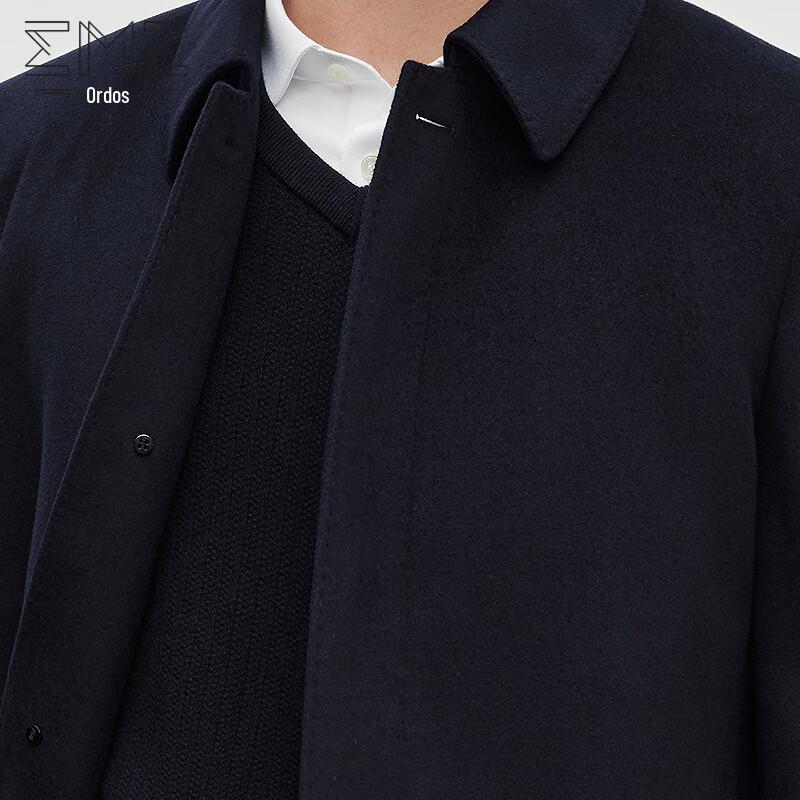 EMZ Men's Cashmere Blend Business Casual Overcoat