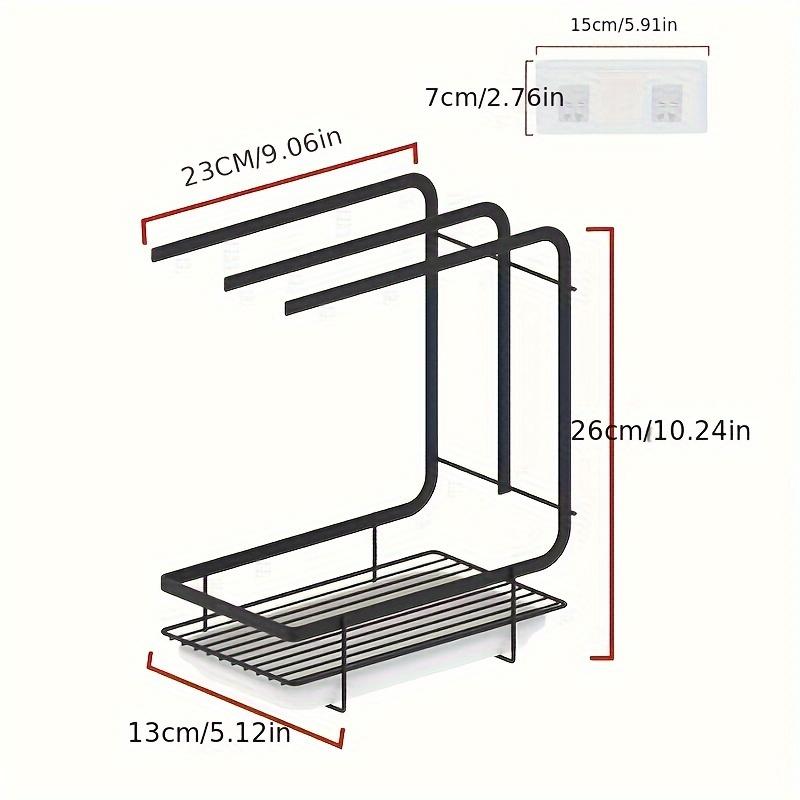 1 Stück Handtuchhalter für Restaurantküchen, an der Wand montiertes perforiertes Tisch-Aufbewahrungsregal, Abtropfgestell mit Scheuerschwamm und Stahldrahtkugel