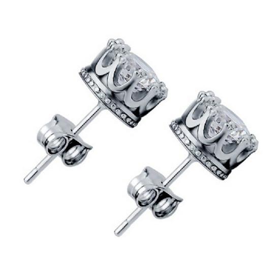 

Женские круглые серьги-гвоздики с кубическим цирконием, резные серьги-гвоздики с короной, подарок для ювелирных изделий