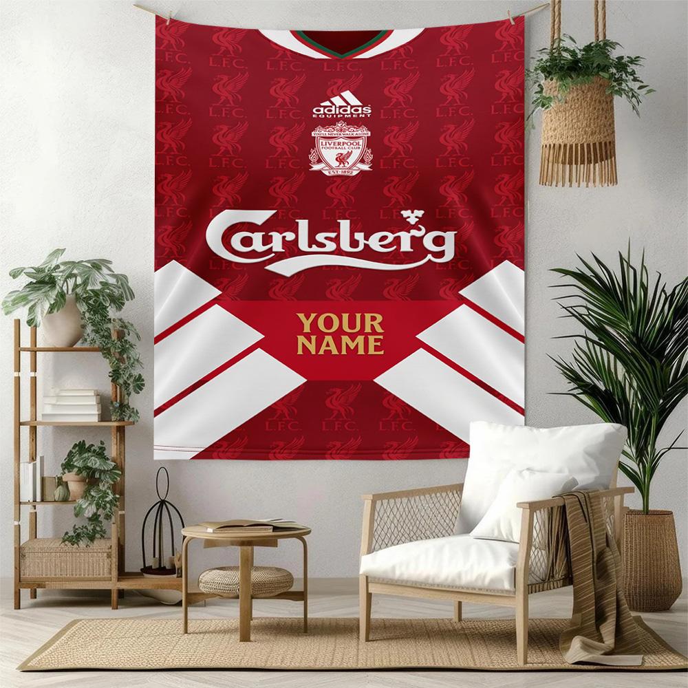 Liverpool Takımı Özel Adınız Duvar Dekoru Duvar Halısı Sanatı Evcil Hayvan Anma Doğum Günü Düğün Partisi Arka Planı Aile Hediyesi