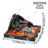 Războiul Stelelor Scene din Film Blocuri de Construcție MOC DIY Sci-Fi Mustafar Nava Imperială Figurină de Acțiune Asamblare Cărămizi Jucării Pentru Copii