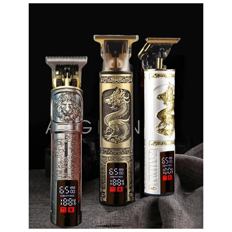 Stainless Steel Hair Clippers with Large Digital Display Electric Hair Clipper Professional USB Cordless Clipper Professional Beard Trimmer