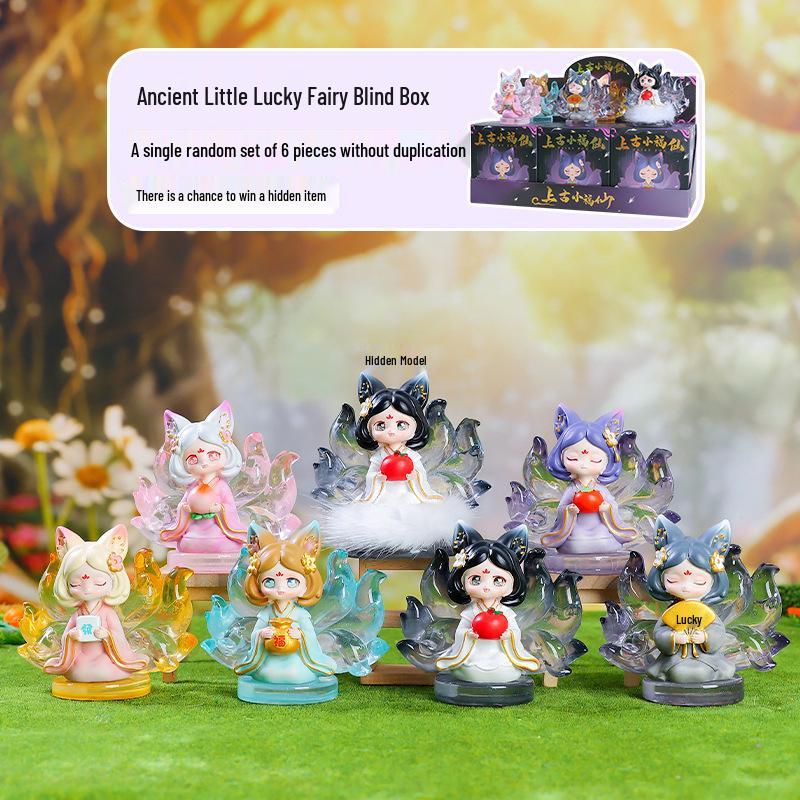 

Куклы-сюрпризы Девятихвостая лиса Тушань - Модные маленькие лисички-украшения, Креативный подарок на день рождения для девочек Blind Box Figure Series