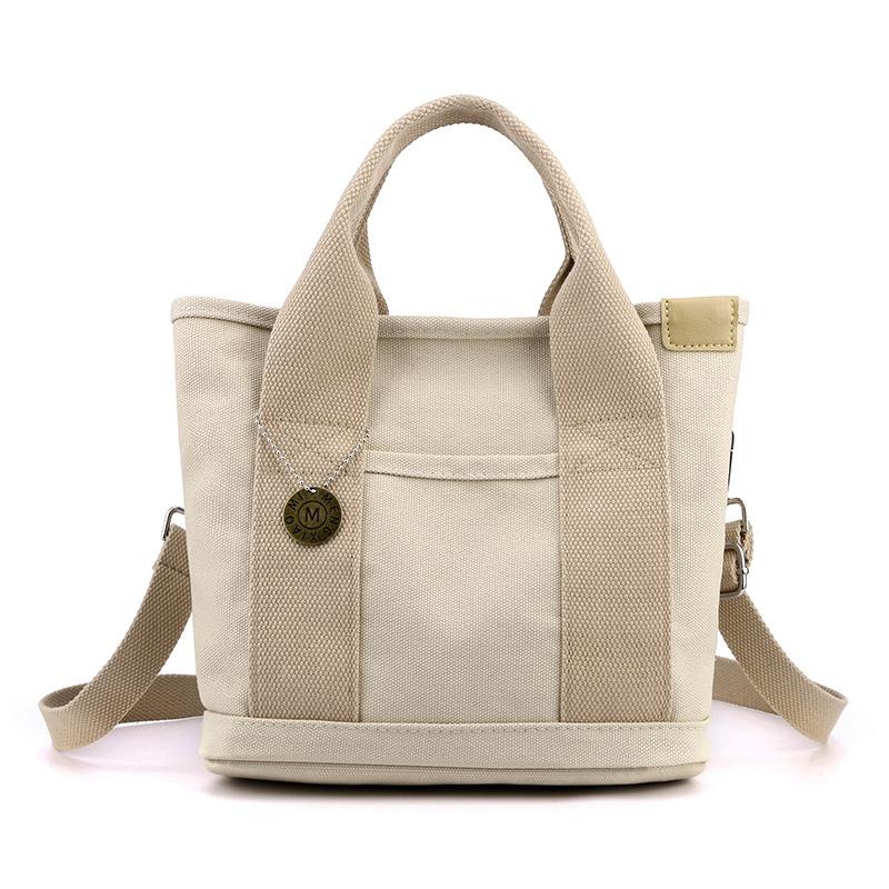 Canvas Small Square Bag, New Women's Handbag, Large Capacity, Fashionable and Simple Shoulder Bag, Anti-splashing Messenger Bag.