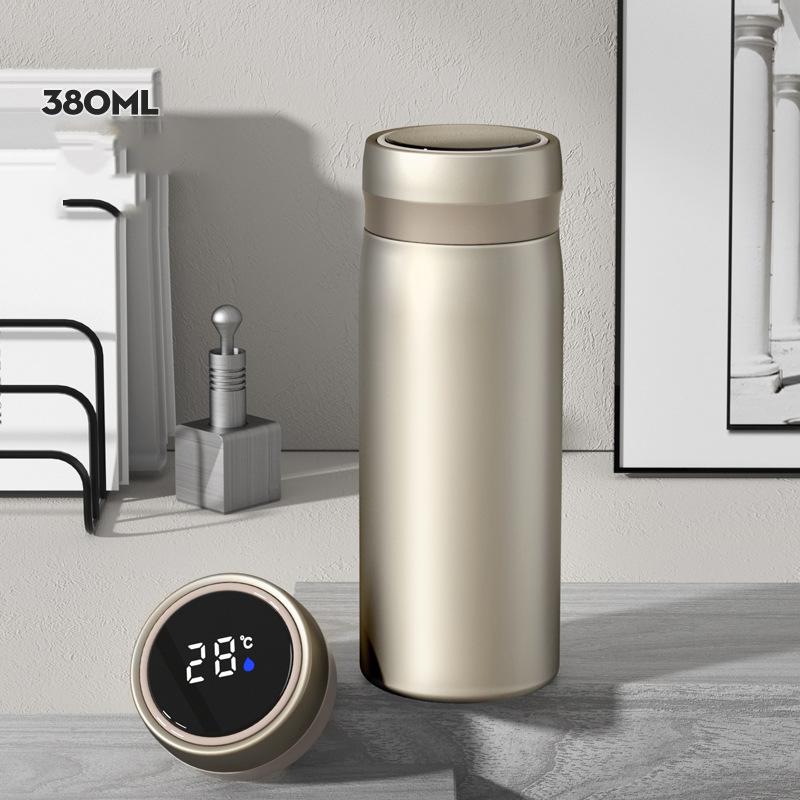 

Insulated Cup Intelligent Temperature Display for Women with Appearance and Capacity, Men s Simple 316 Stainless Water Cup 380ml