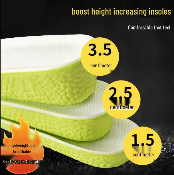

Height Boost Insoles: Shock-Absorbing, Breathable Inserts for Men s and Women s Sports Shoes Size 43-44