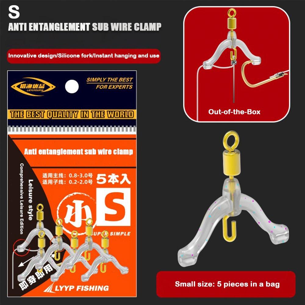 

10PCS Eight Type Fishing Line Space Bifurcation Space Bean Double Hooks Fishing Accessories