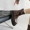 Fashion Women Ankle Boots 2025 Autumn Fashion Retro Comfortable Anti Slip Outdoor Short Boots Chunky Platform PU Leather Botas Mujer