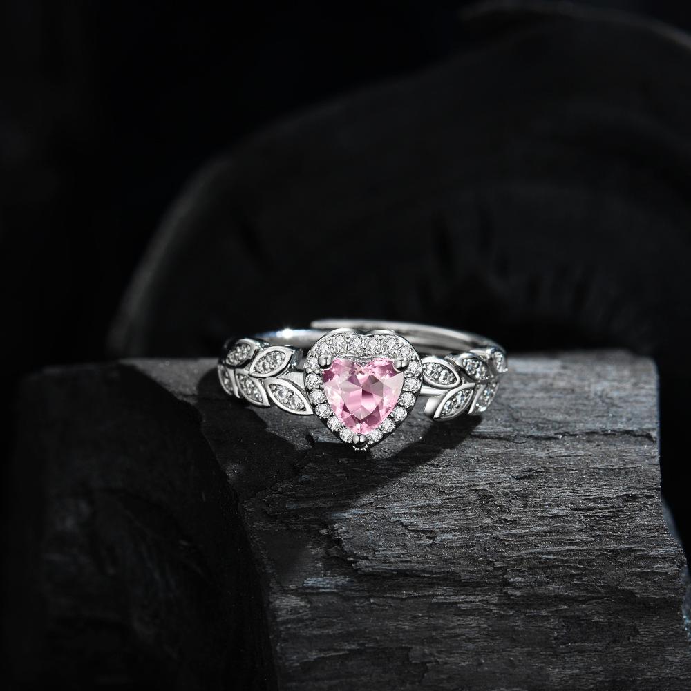 New 925 Silver Ring Heart 5A Zircon for Women Wedding Jewelry Engagement Charm Party Fashion Gift Top Quality Ring