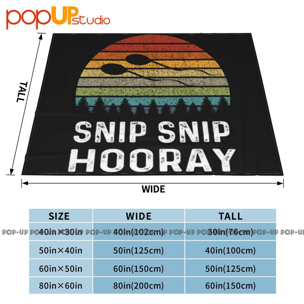Vasectomy Snip Snip Hooray Ultra-Soft Blanket Quilt Winter Sofa Cover Bed Covers