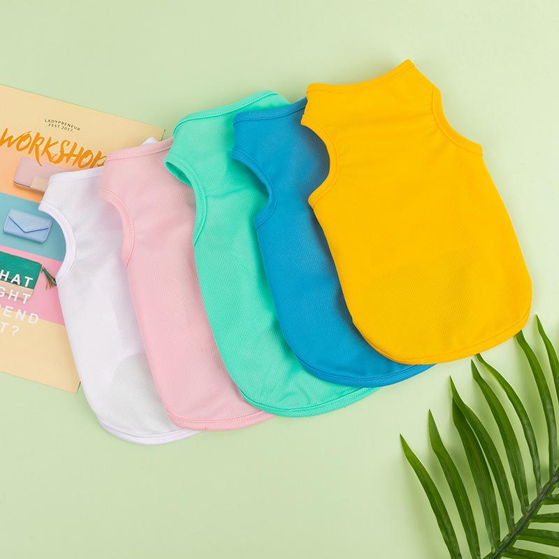 Small Floral Pets T-shirt Dogs Vest Cats Skirt Small Dog Clothing Dog Clothes Spring Summer Thin Dog Vest Breathable Pet T-shirt