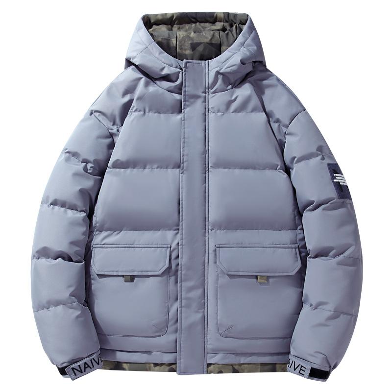Autumn and Winter Cotton Coats for Middle-aged and Young Men, Large Size European and American Coats, Thickened Warm Cotton Coats for Men M