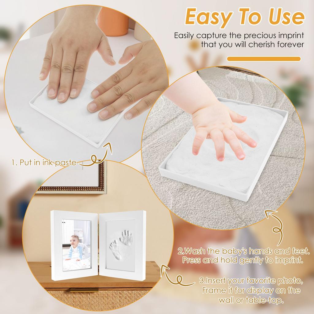 Baby Hands and Footprints Clay Photo Frame Create Lasting Memories with This Baby Hand and Footprints Kit Gifts for Boys Girls