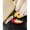 6338-2 Höhensteigernde Sport-Mary-Jane-Schuhe Damen Vielseitige Rote Ballerinas Ballett Deutsche Trainingsschuhe