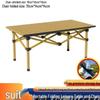 Folding Outdoor Table & Chair Set with Backrest - Portable Multifunctional Lounger for Camping & Home Use.
