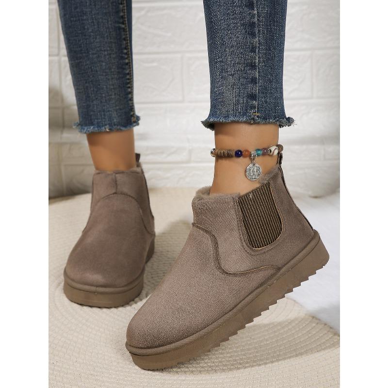 2025 New Arrival Thickened Fleece-Lined Cotton Boots Winter Fashion Slip-On Women's Snow Boots
