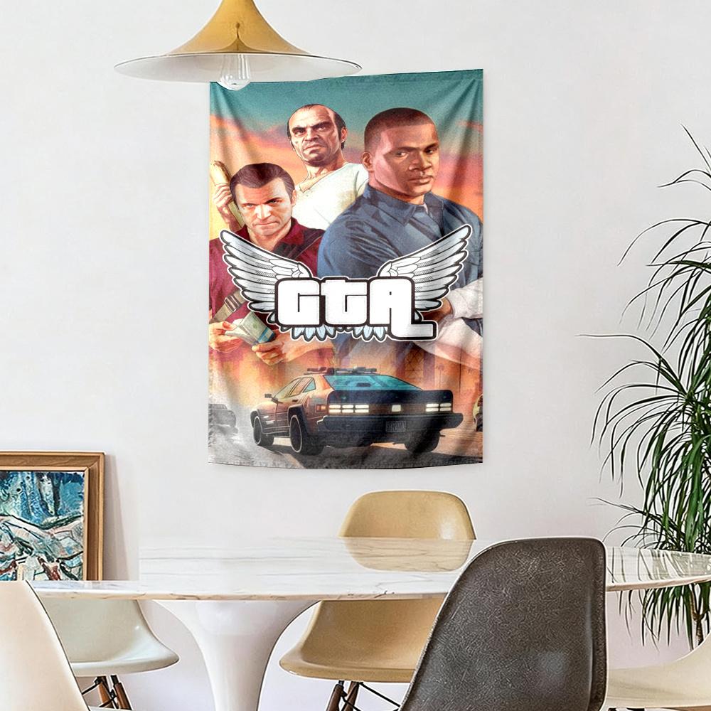 Gta Wall Tapestry Handmade Look Suitable For Dorm Wall Studio Wall Reading Corner Multipurpose Boho Decor Gift For Friends Family