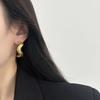 Irregular Ring Earrings, Earrings, Personalized Design, High-Grade Metal, High-Grade Temperament, Cold Wind, Retro Light Luxury Earrings.