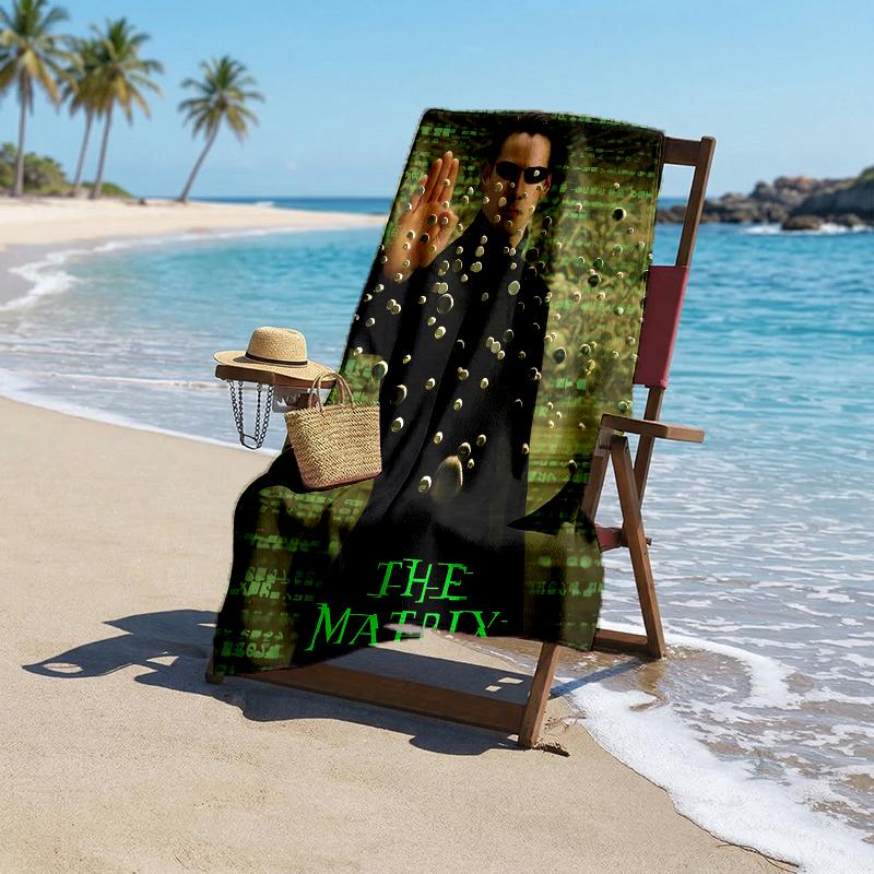 Matrix Fashion Beach Towel: Ideal for Summer Adventures Soft, absorbent and quick drying suitable for swimming and bathing