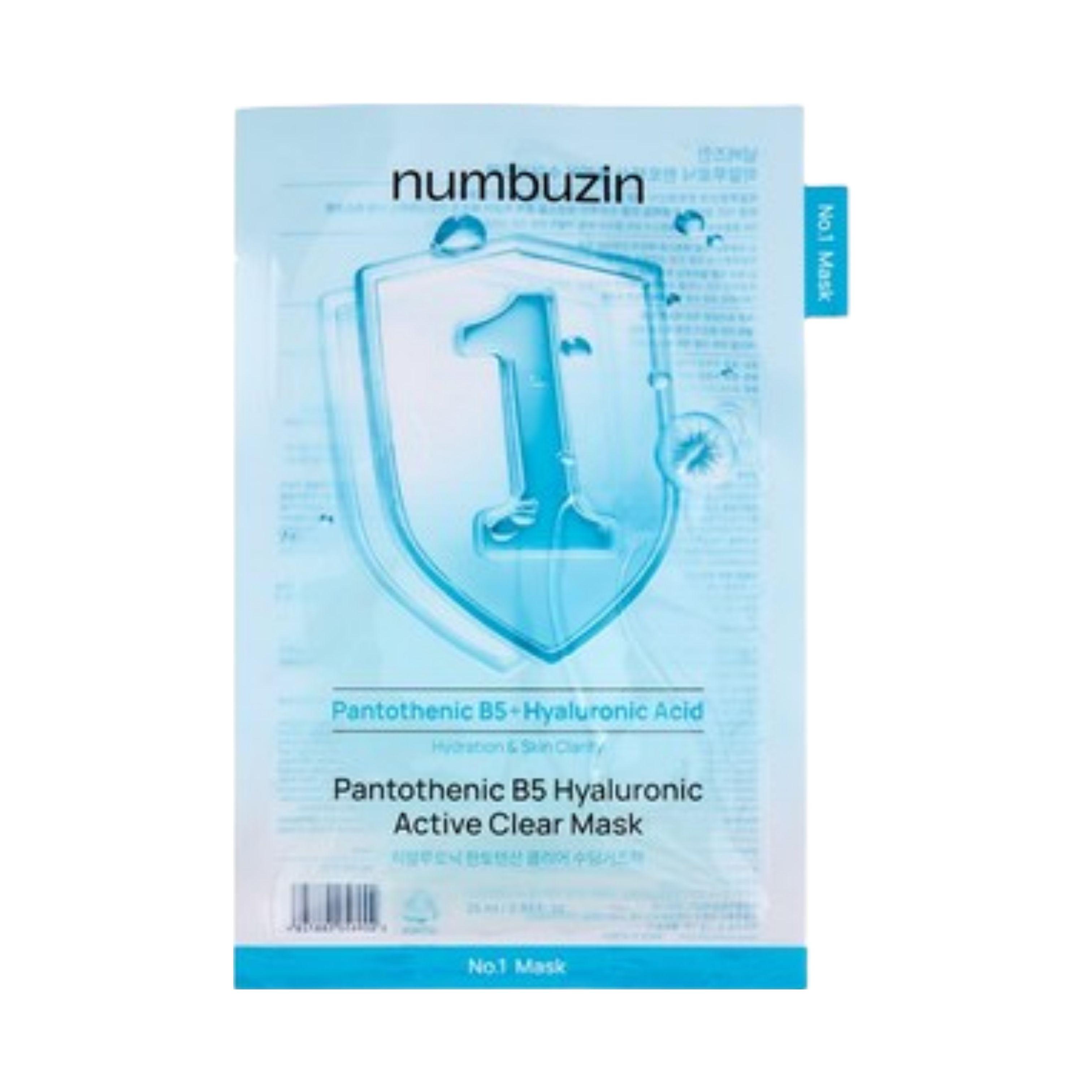 numbuzin No.1–5 Sheet Mask (10 Sheets) [Choose 1] No.1 Pantothenic B5 Hyaluronic Active Clear 10ea