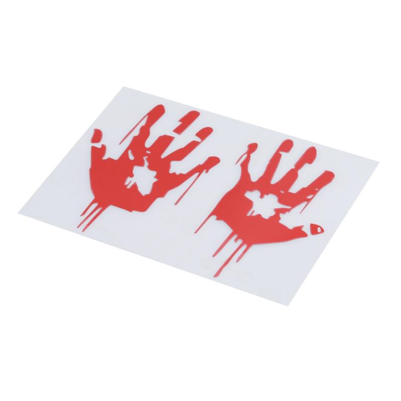 Car Stickers Bloody Fingerprint Blooding Handprint Lifelike Creative Decals Auto Tuning Waterproof