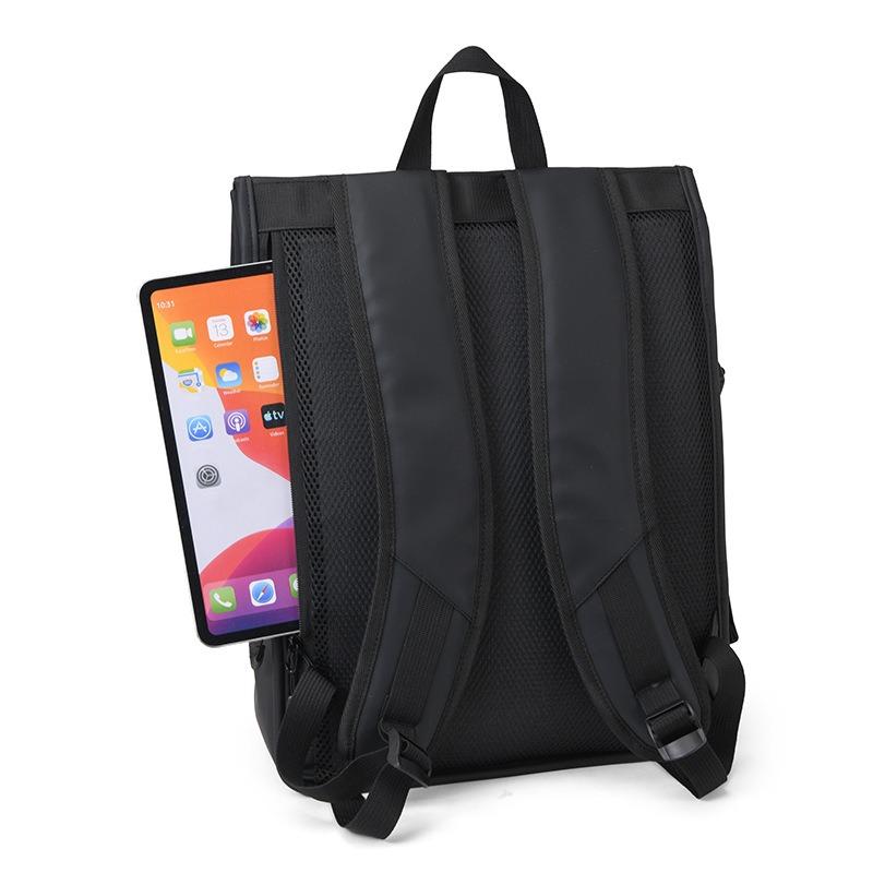 European Roll-up Backpack Simple Business Roll-up Top Roll-up Cover Casual Backpack Outdoor Travel Student Bag
