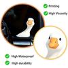 Transparent Pattern Decal Cartoon Big White Goose Static Sticker, Removable PVC Decorative Creative Store Window Sticker Decal, Reusable Film for Home