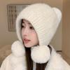 Thickened Knitted Cap Warm Ear Protection Cap Velvet Earmuffs Cap  for Women