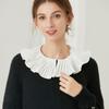 Damen Baumwolle Spitze Falscher Kragen Bluse Vintage Abnehmbarer Kragen Damen Hemd Falsche Krawatte Revers Bluse Oberteil Kleidung Accessoires