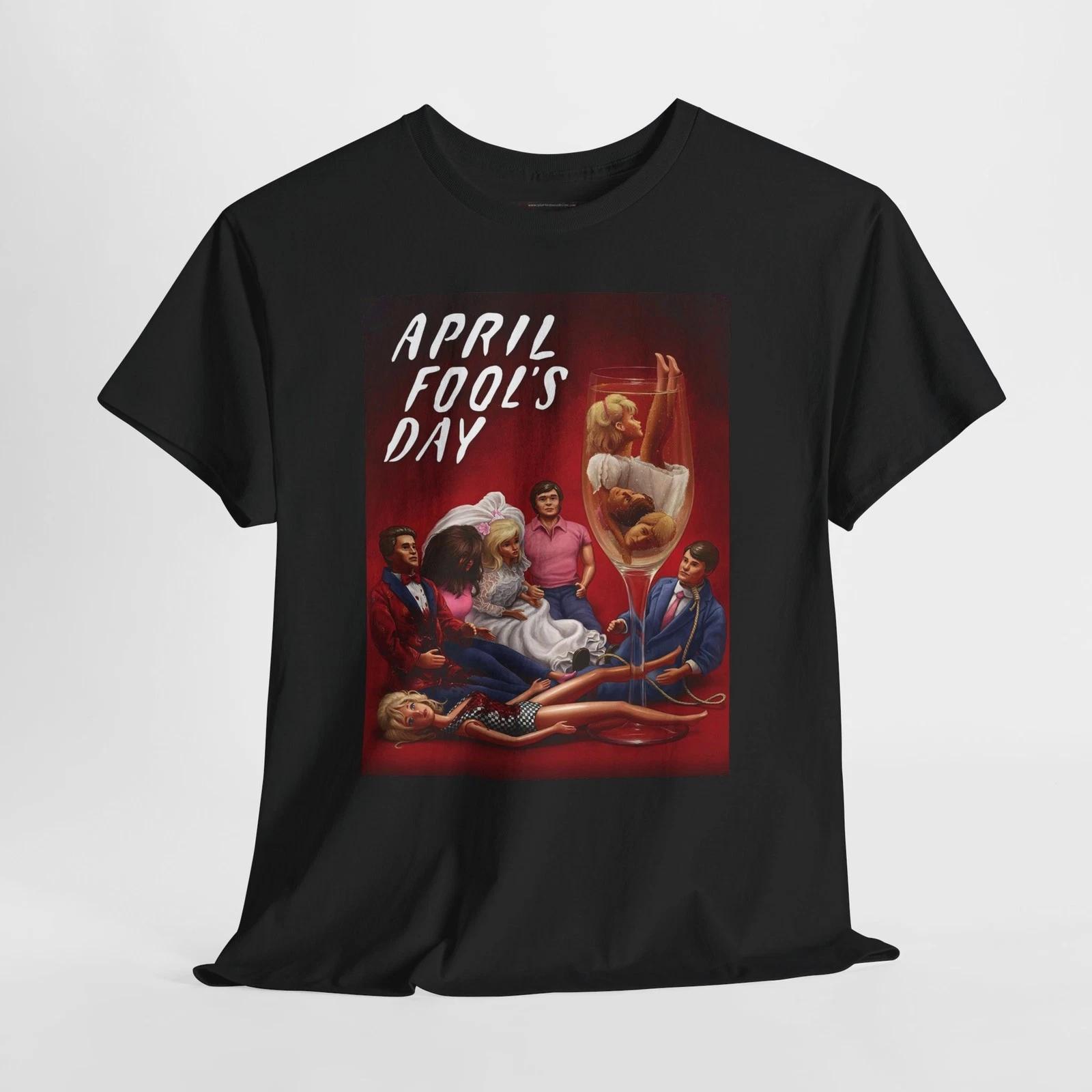 April Fool s Day 1986 Retro Movie Poster Horror Unisex Graphic T-Shirt S