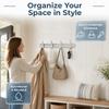 Silver Wall Hanger 4 Hooks Coat Hanger Practical Towel Rack  Space Saving