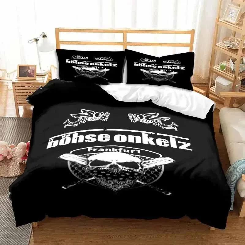 Band Böhse Onkelz Double Bedding Set All Season 3 Piece Duvet Cover Set Quilt Cover For Double And King Bed Duvet Cover Bed
