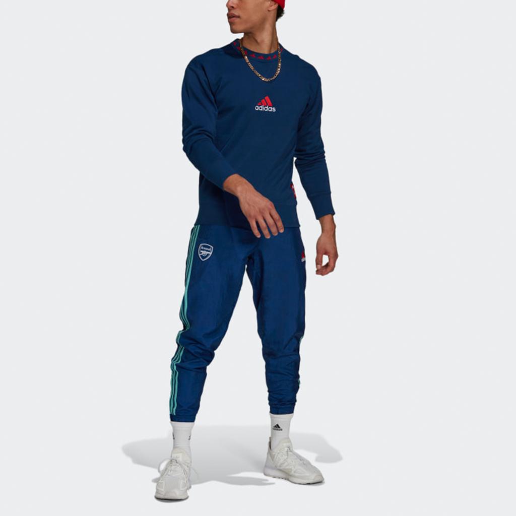 adidas Casual Breathable Football Round Neck Sweatshirt Men Sweatshirt Navy-Blue GR4195