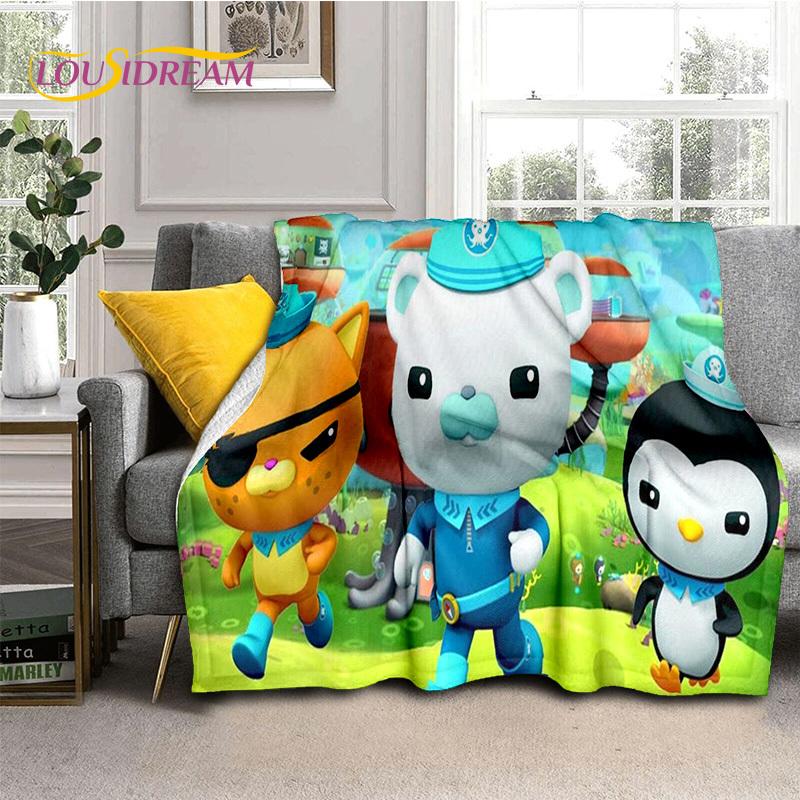 The Octonauts Barnacles Cute Cartoon Soft Blankets,Keep Warm Flannel Throw Blanket for Picnic Beds Sofa Home Bedroom Gifts Kids