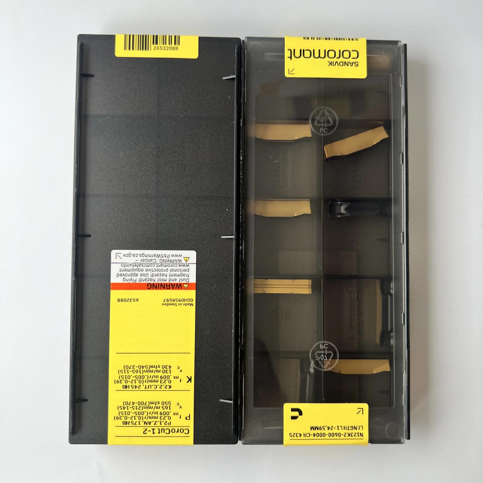 

SANDVIK / N123K2-0600-0004-CR 4325 / Industrial indexable Carbide Inserts 10 Pcs