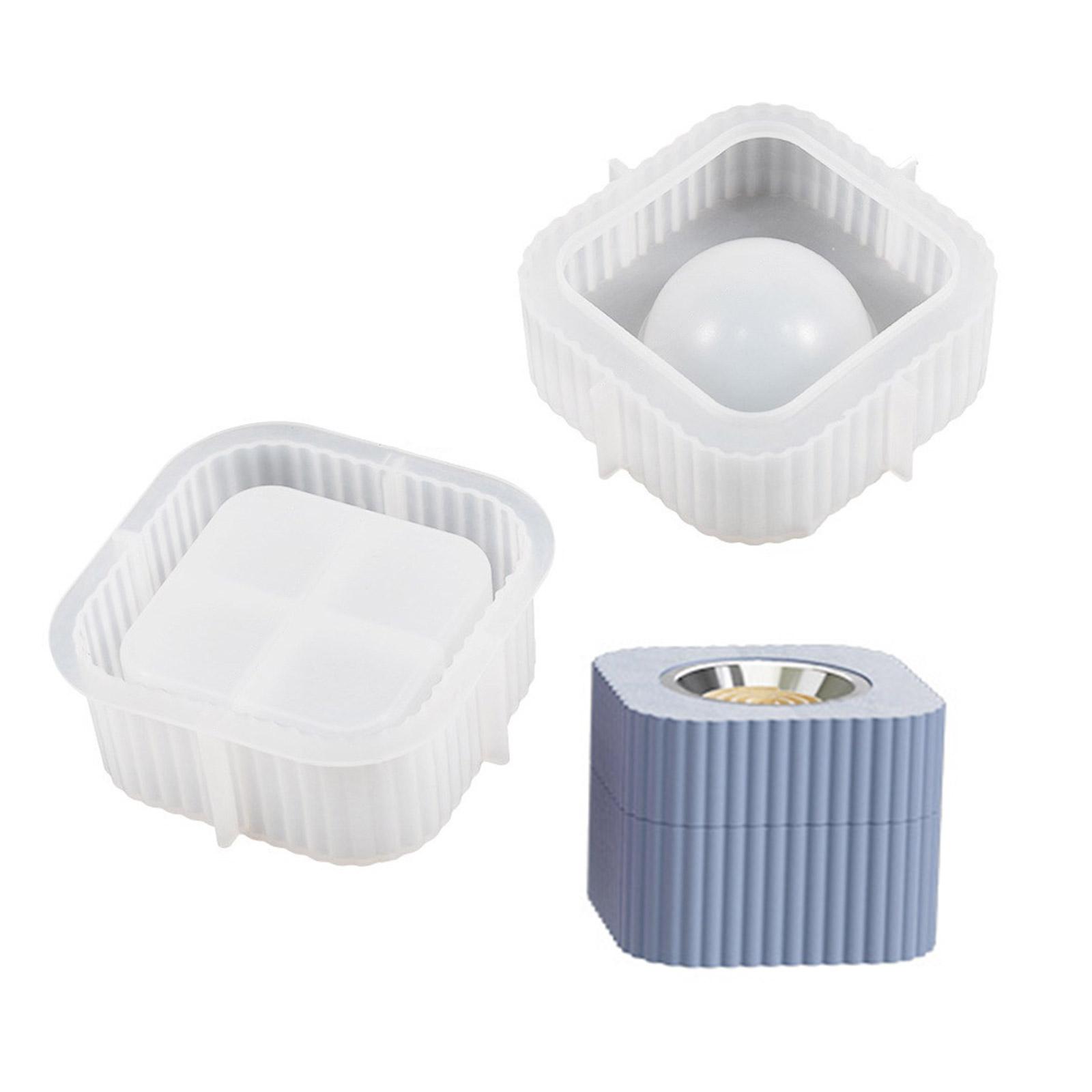 

Коробка для горелок для благовоний, силиконовая форма, бетонная цементная форма для изготовления чашек для свечей, гипсовая форма для хранения эпоксидной смолы, формы для хранения декабрь 1