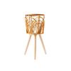 Triangle Floor-Standing Woven Rattan Flower Pot Stand