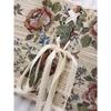 Vintage Floral Print Corset Top Strapless Boned Lace Up Back Bustier Top Retro Jacquard Corset Shapewear for Women