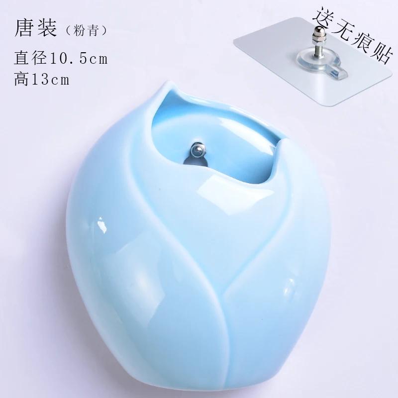 Ceramics Wall Hanging Vase Water Drops Wall Vase Ornaments No-punching Hydroponics Flower Insert Room Background Interior Decor