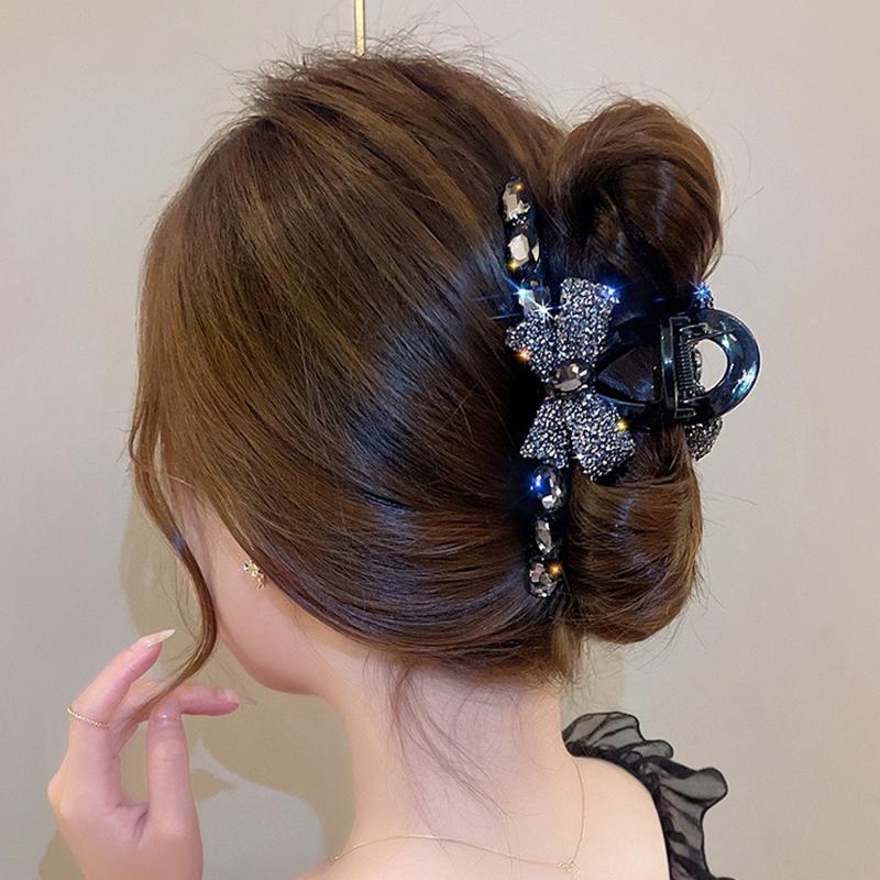 Camellia Pearl Hair Clip Girls Elegant Ponytail Clip Shark Clip Sweet Big Crab Claw Hair Accessories Headwear