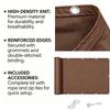 Balcony Privacy Screen, Outdoor Shade Cloth, Garden Fence Fabric, Apartment Railing Cover, with Drawstring Ties—brown