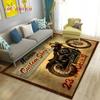 3D Retro Vintage Motorcycle Area Rug Large,Carpet Rug for Living Room Bedroom Sofa Decoration,Doormat Kitchen Non-slip Floor Mat