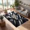 Juventus FC bedruckter Flanell-Teppich rutschfest weicher Polyester-Bodenbelag Indoor-Dekormatte für Schlafzimmer Wohnzimmer Sofa