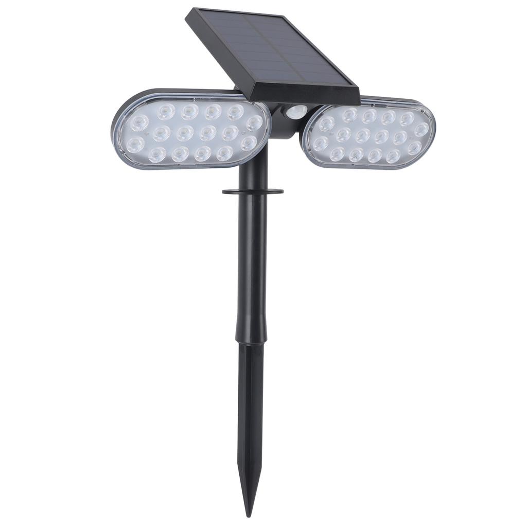 Lampada da Parete Solare con Sensore di Movimento 2 Teste IP65 Impermeabile LED ad Alta Luminosità Faretti da Giardino per