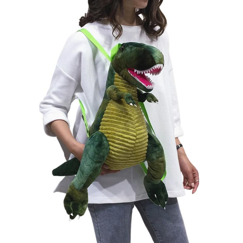 Tegneserie Dinosaur Plysj Ryggsekk Simulering Dyr Dukke Morsom Kosedyr Tyrannosaurus Rex Triceratops Stilig Plysjveske Telefonveske