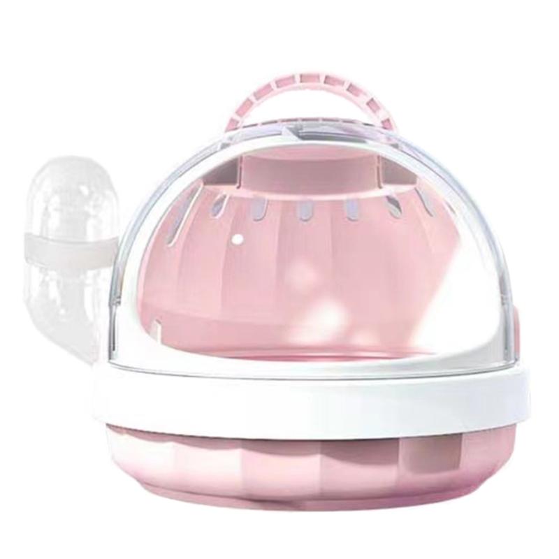 Transport Cage for Small Pet Carrier with Ventilable Cover Plastic Pet Carry Box Carry Travel Cage for Small Animals