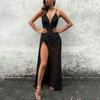 French Sexy Elegant Suspender V-neck Halter Lace Dress 2026 European and American Spring and Summer Fashion New Long Dress